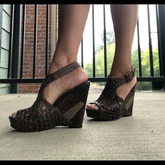 Sam Edelman•Kasi• Woven Leather Wedge Sandals - Picture 2 of 5